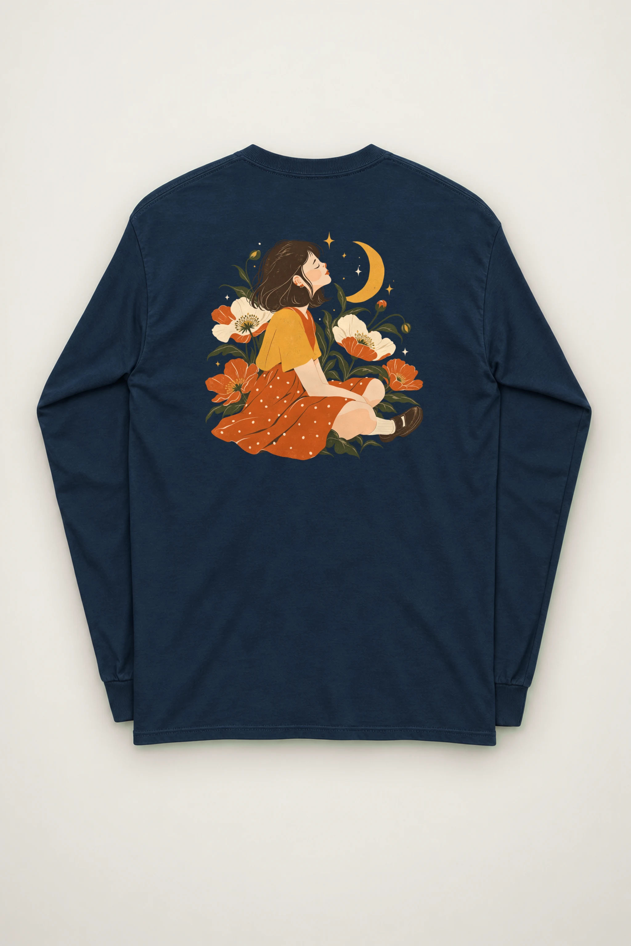 "Moonlit Flower Garden" Unisex Longsleeve T-shirt