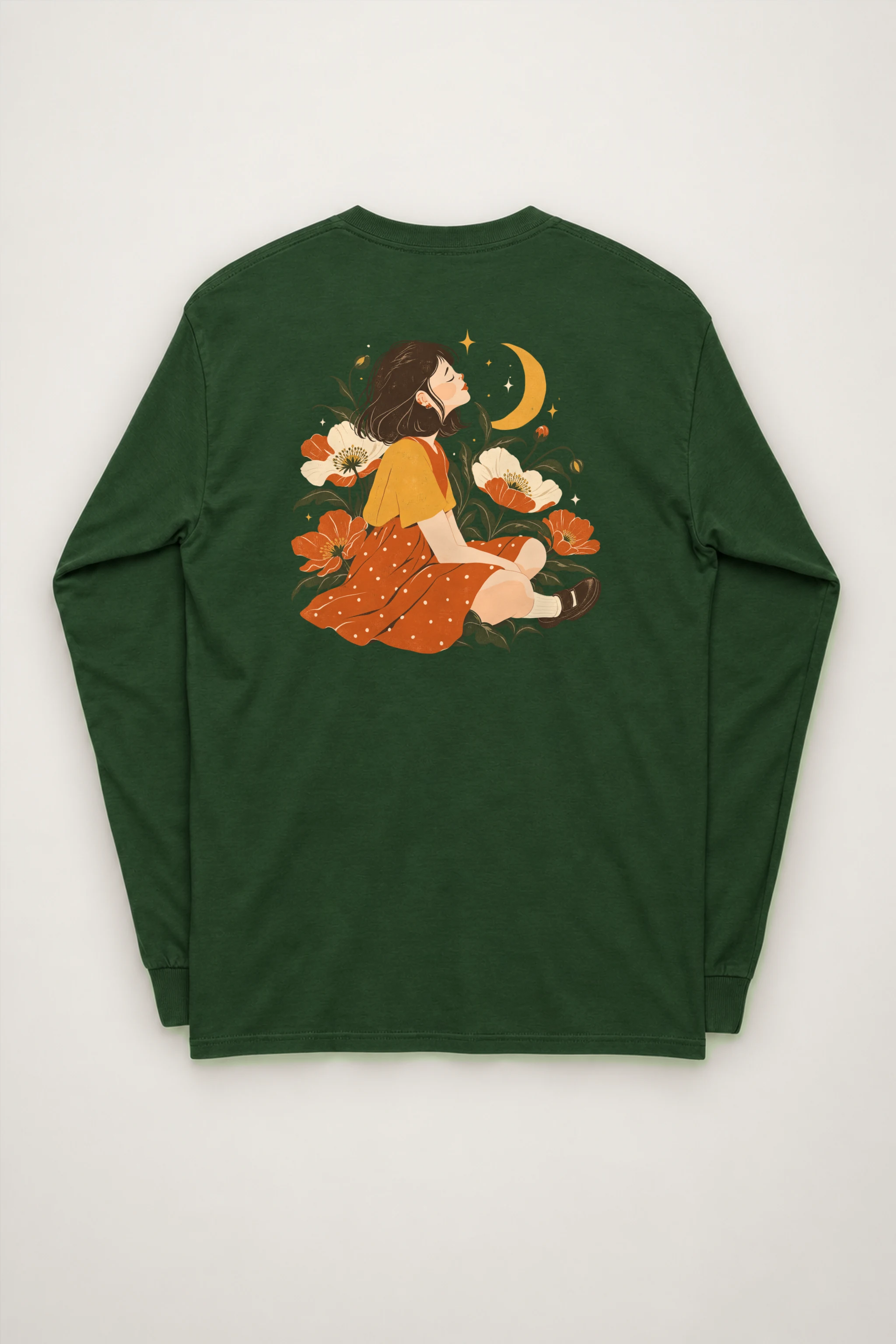 "Moonlit Flower Garden" Unisex Longsleeve T-shirt
