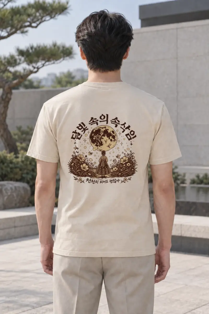 "Moonlit Forest Whispers" Heavyweight Unisex Crewneck T-shirt | Gildan 5000