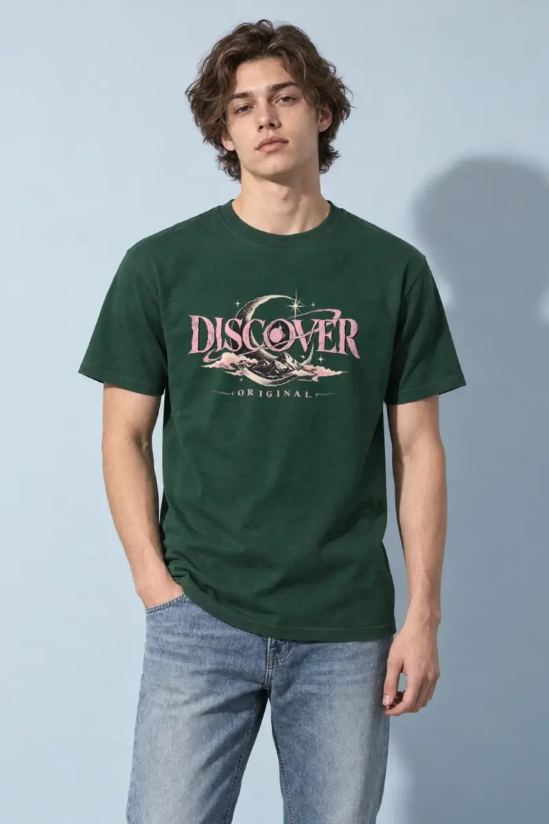 "Moonlit Frontier" Heavyweight Unisex Crewneck T-shirt