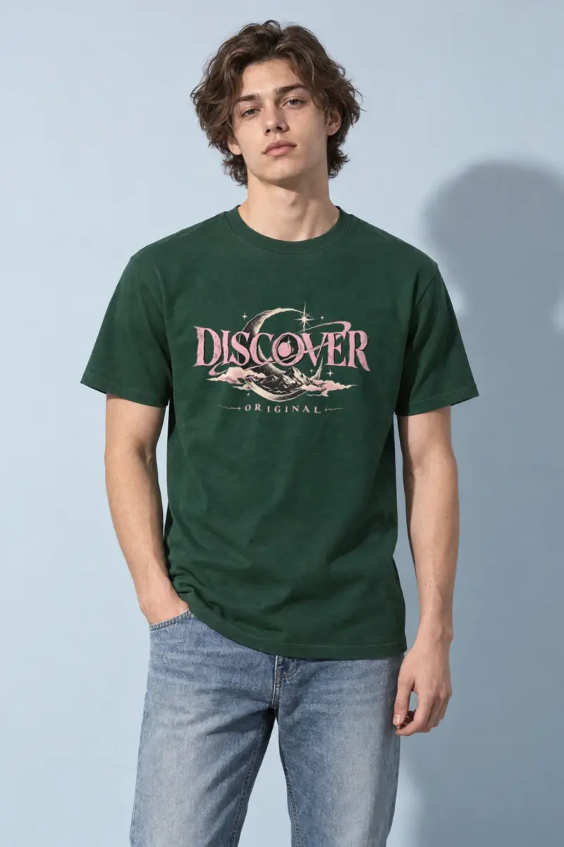 "Moonlit Frontier" Heavyweight Unisex Crewneck T-shirt