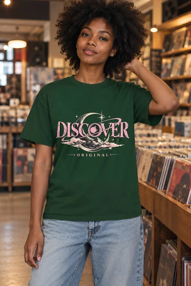 "Moonlit Frontier" Heavyweight Unisex Crewneck T-shirt