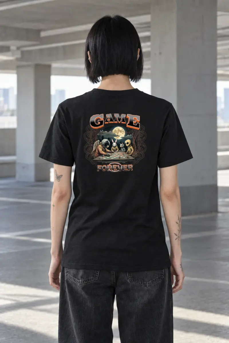 "Moonlit Game Night" Heavyweight Unisex Crewneck T-shirt