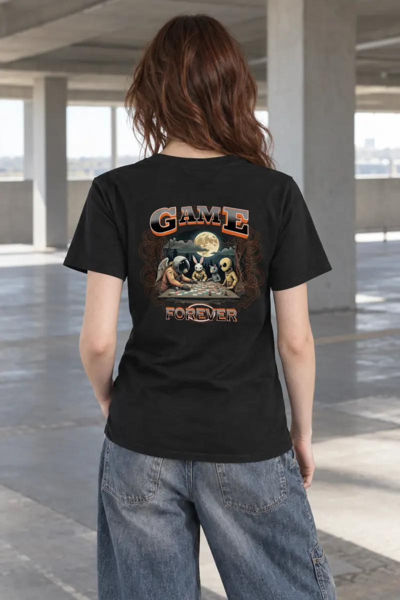 "Moonlit Game Night" Heavyweight Unisex Crewneck T-shirt