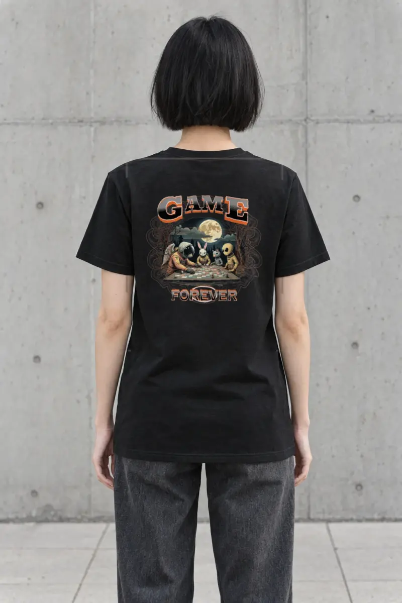 "Moonlit Game Night" Heavyweight Unisex Crewneck T-shirt