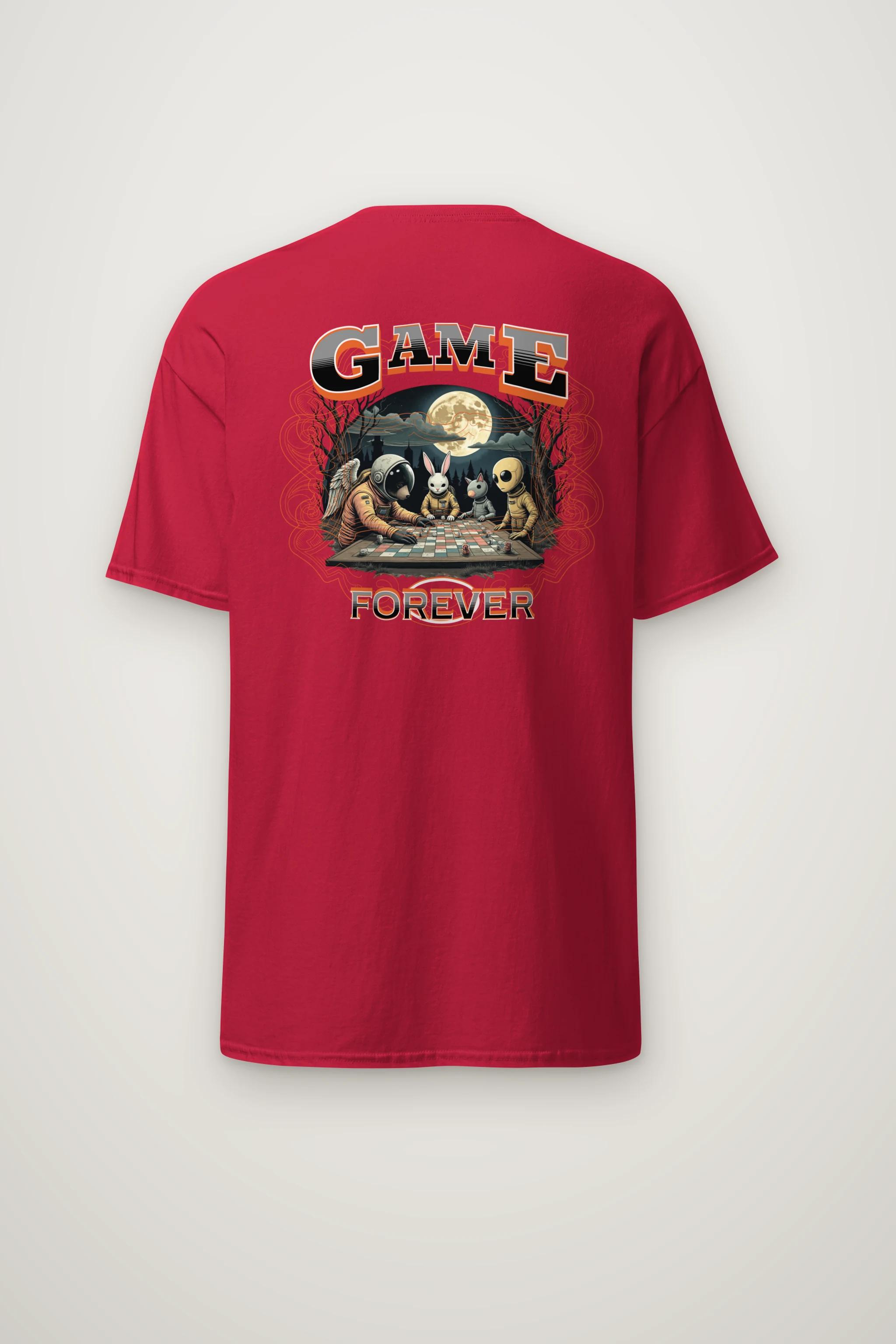 "Moonlit Game Night" Heavyweight Unisex Crewneck T-shirt