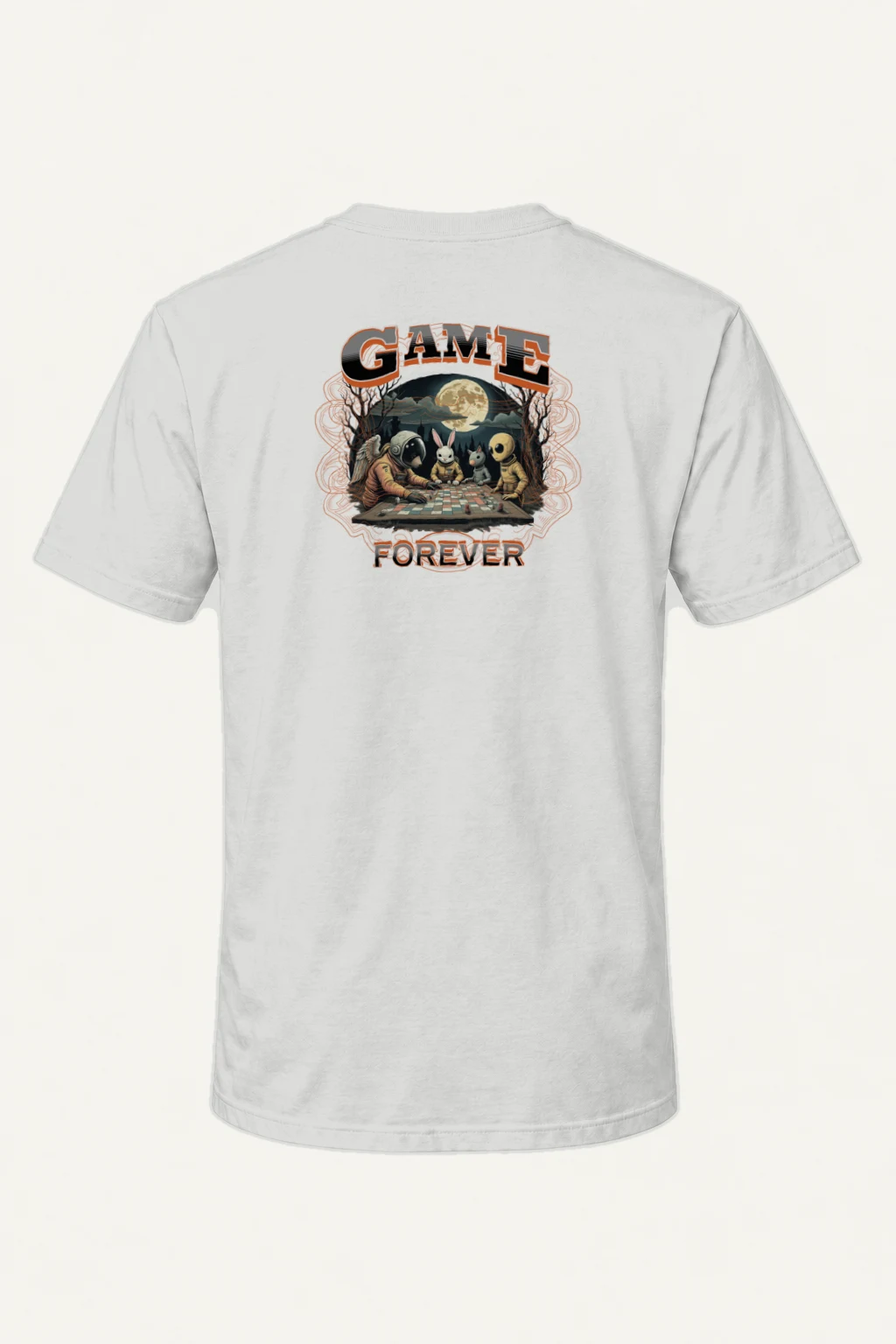 "Moonlit Game Night" Heavyweight Unisex Crewneck T-shirt | Gildan 5000