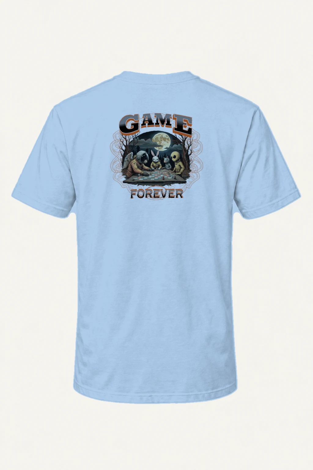 "Moonlit Game Night" Heavyweight Unisex Crewneck T-shirt | Gildan 5000