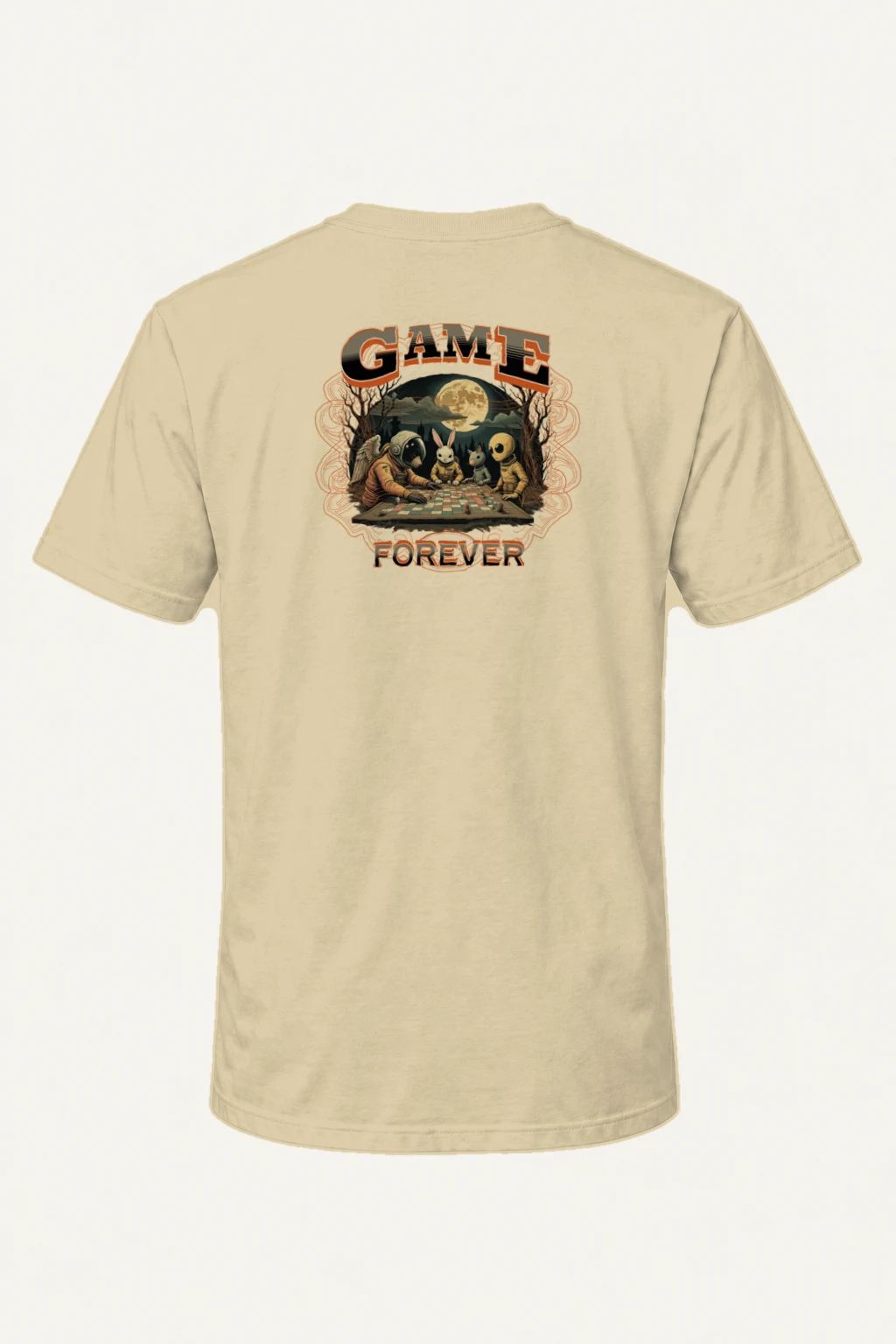 "Moonlit Game Night" Heavyweight Unisex Crewneck T-shirt | Gildan 5000