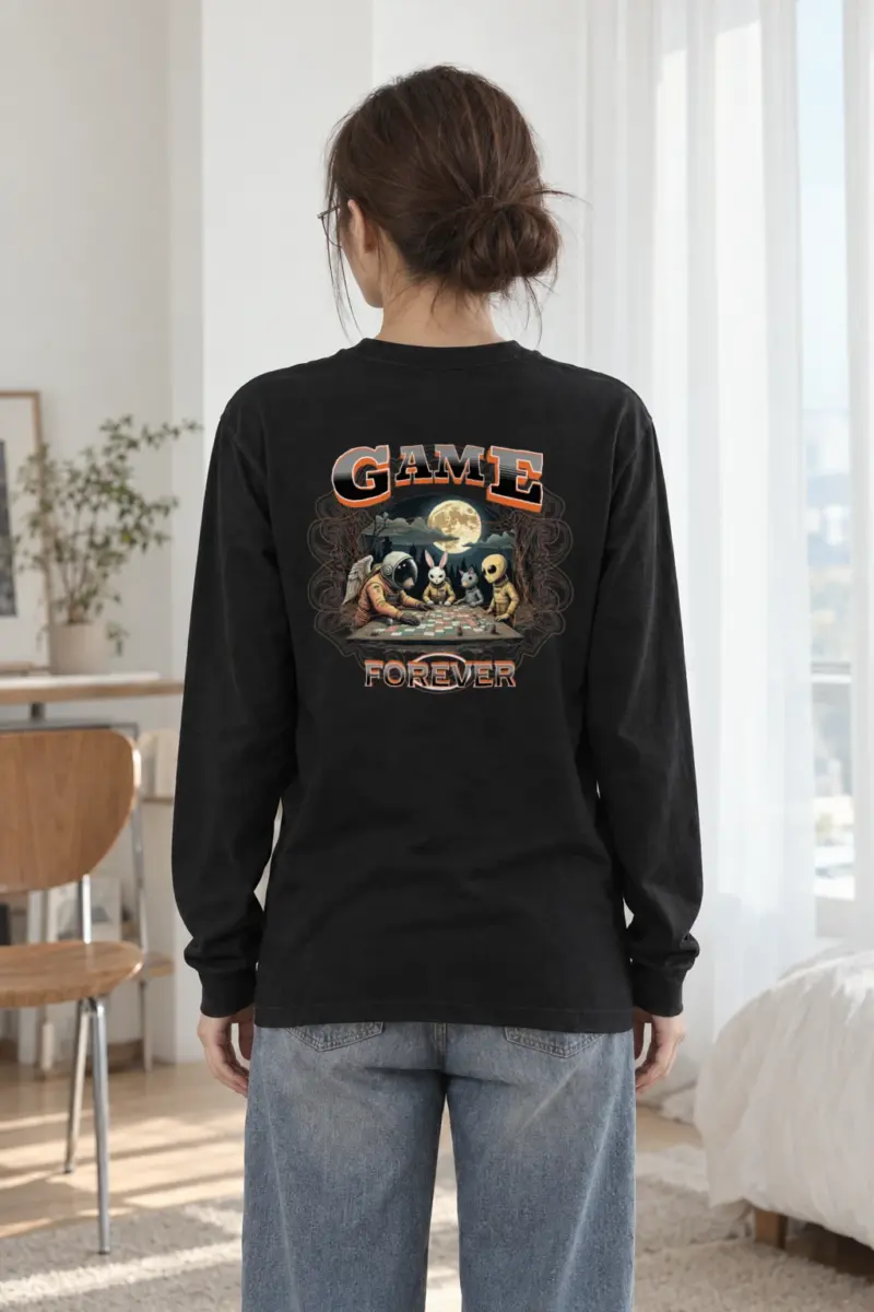 "Moonlit Game Night" Unisex Longsleeve T-shirt