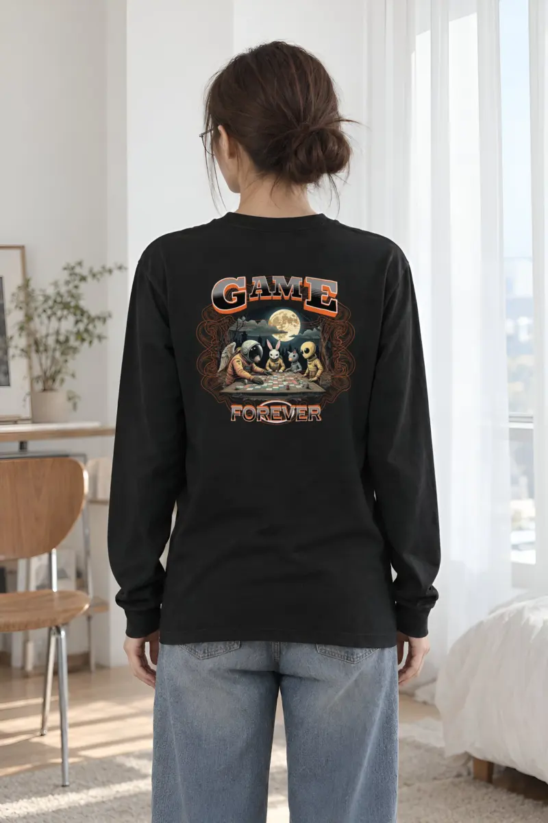 "Moonlit Game Night" Unisex Longsleeve T-shirt