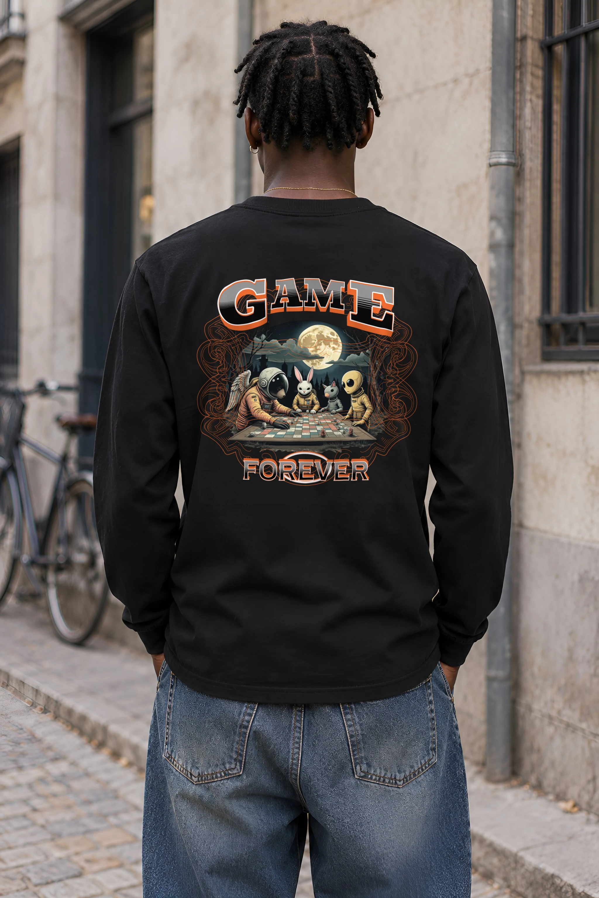 "Moonlit Game Night" Unisex Longsleeve T-shirt