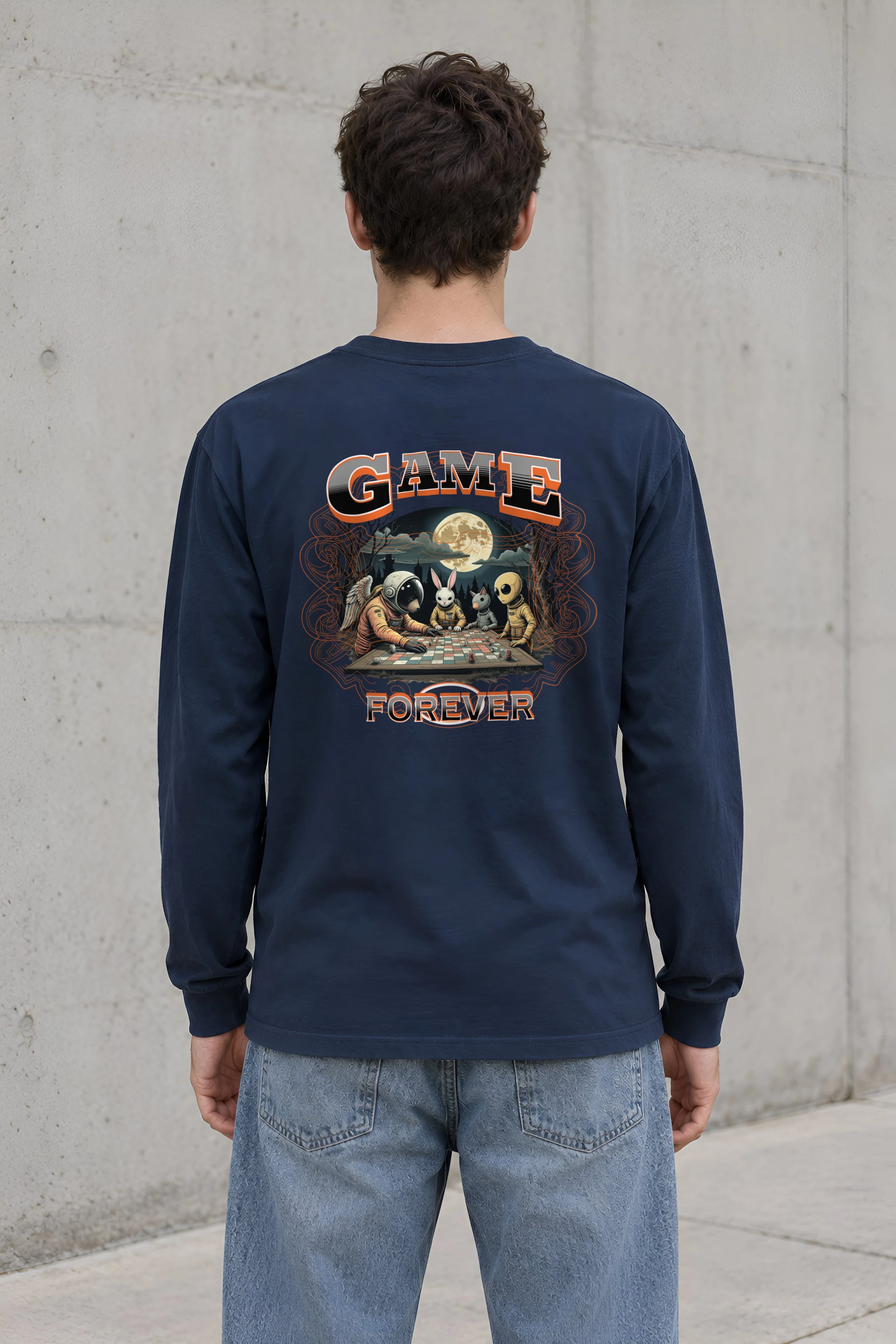 "Moonlit Game Night" Unisex Longsleeve T-shirt