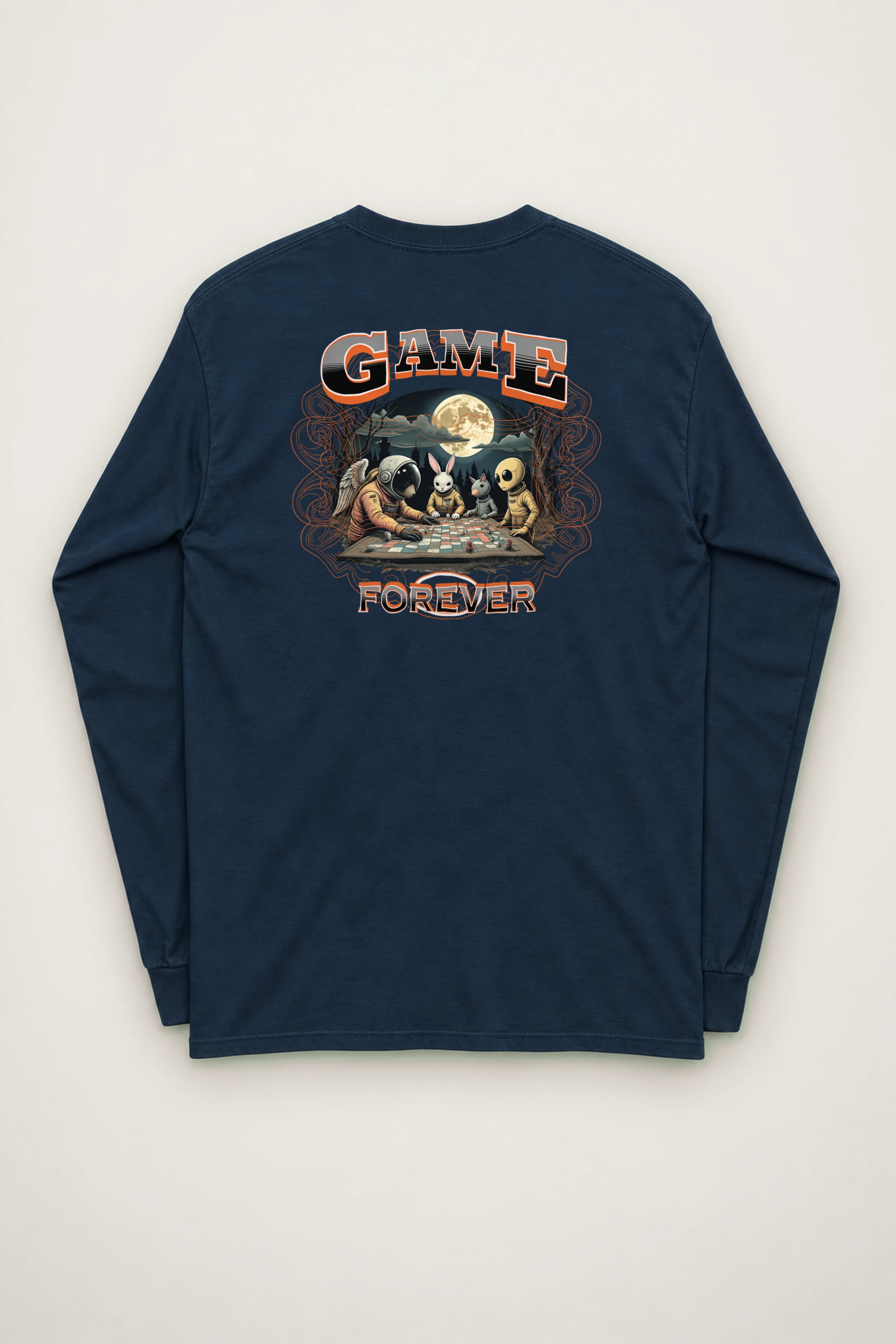 "Moonlit Game Night" Unisex Longsleeve T-shirt