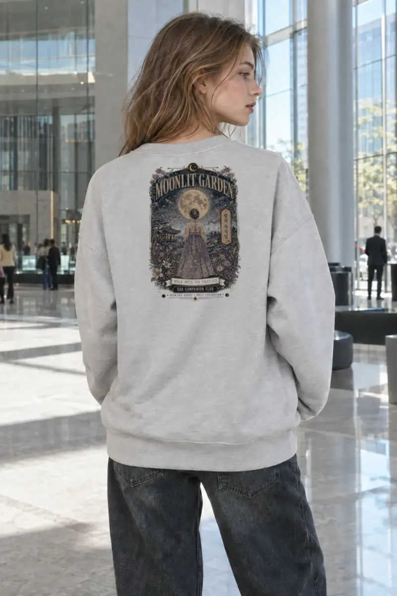 "Moonlit Garden" Heavy Blend Unisex Crewneck Sweatshirt | Gildan 18000