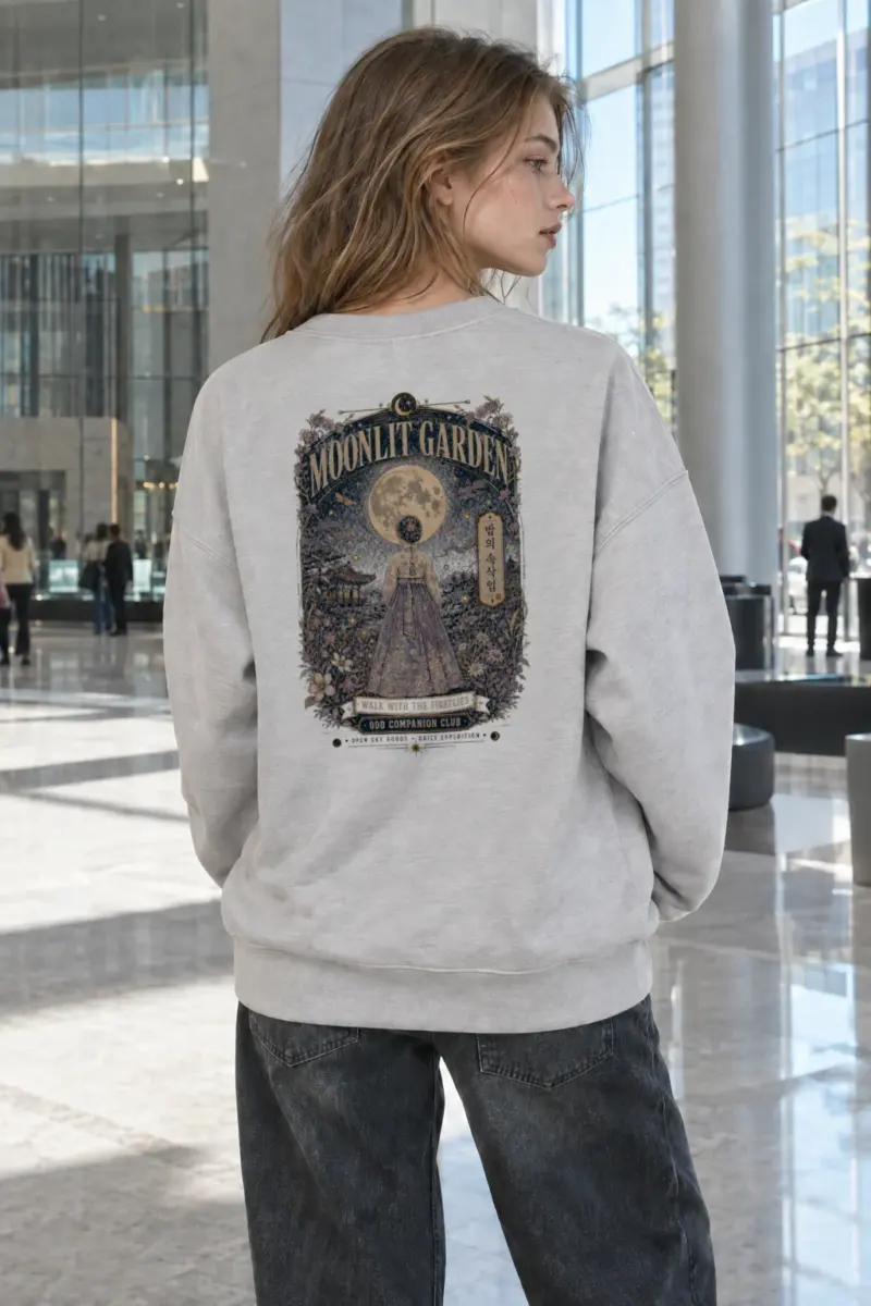 "Moonlit Garden" Heavy Blend Unisex Crewneck Sweatshirt | Gildan 18000