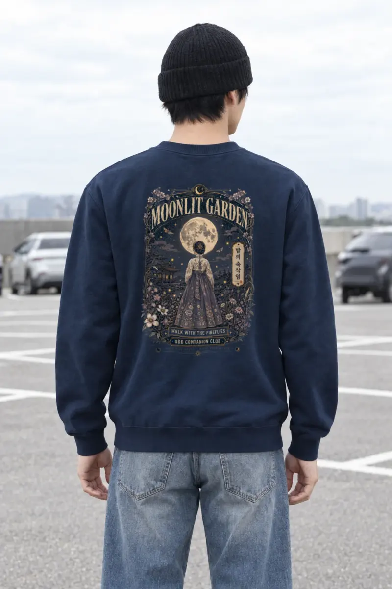 "Moonlit Garden" Heavy Blend Unisex Crewneck Sweatshirt