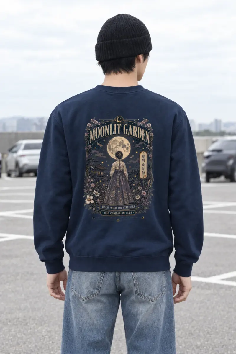 "Moonlit Garden" Heavy Blend Unisex Crewneck Sweatshirt