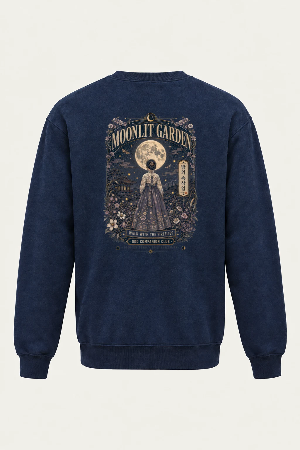 "Moonlit Garden" Heavy Blend Unisex Crewneck Sweatshirt | Gildan 18000
