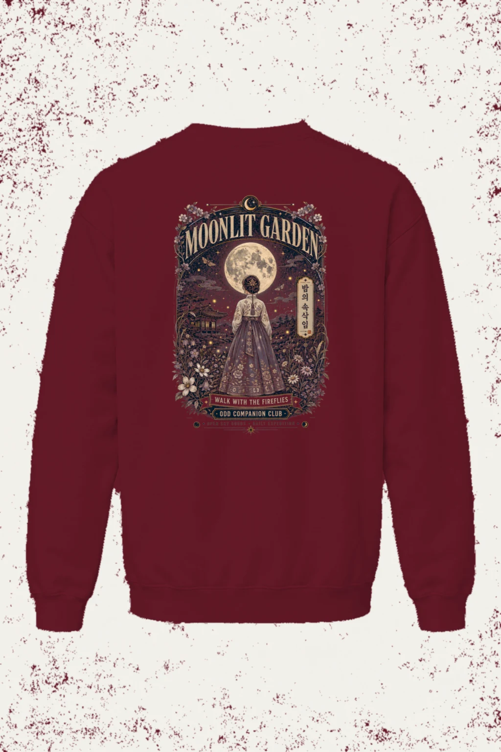 "Moonlit Garden" Heavy Blend Unisex Crewneck Sweatshirt | Gildan 18000
