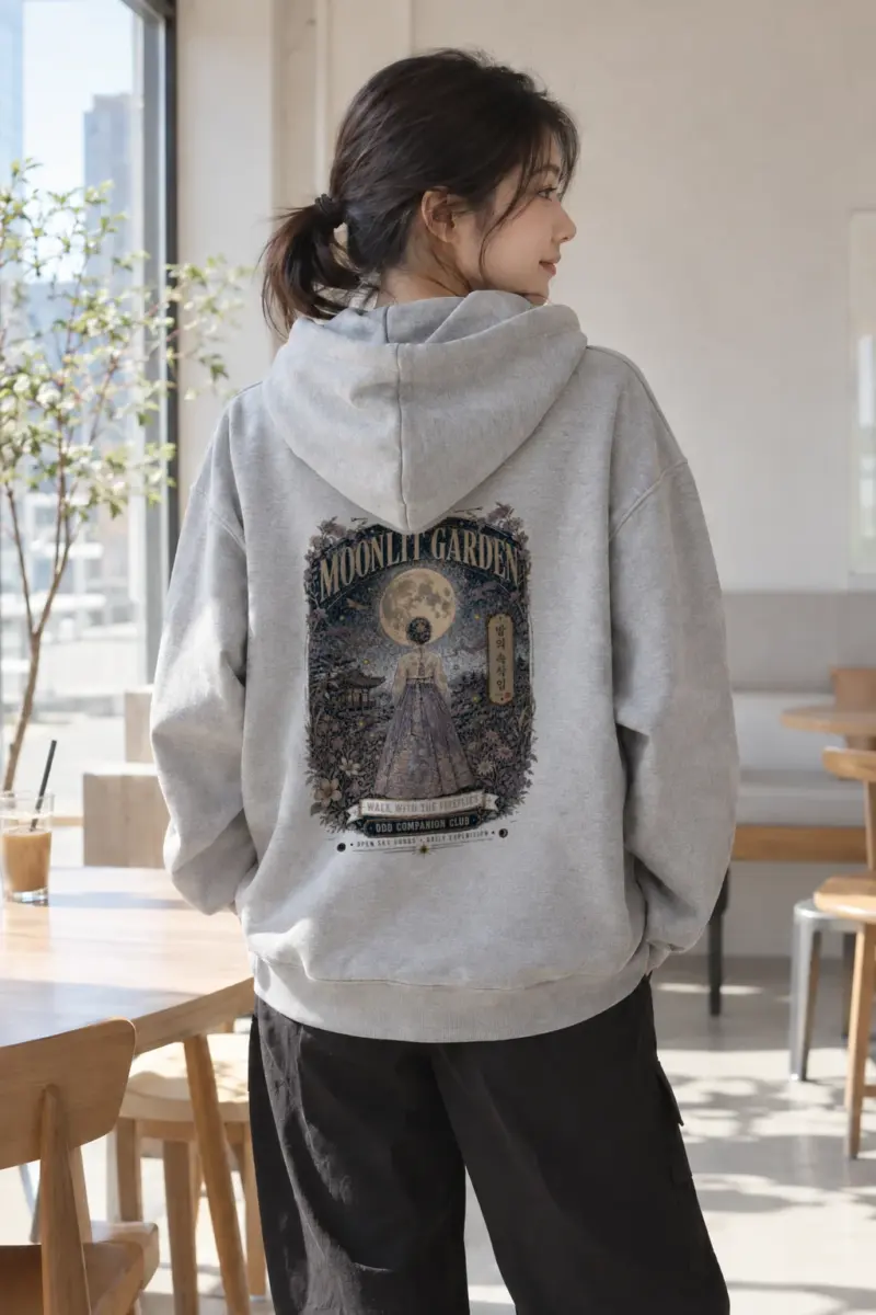 "Moonlit Garden" Heavy Blend Unisex Pullover Hoodie | Gildan 18500