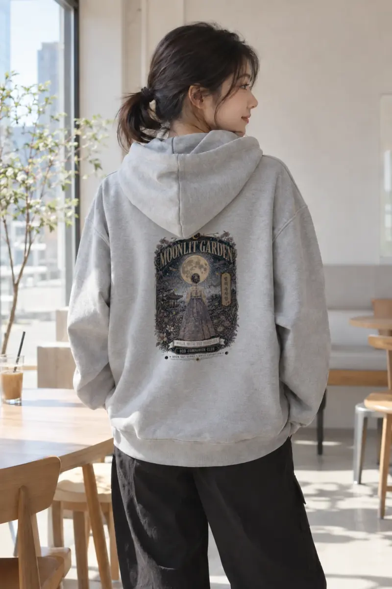 "Moonlit Garden" Heavy Blend Unisex Pullover Hoodie | Gildan 18500