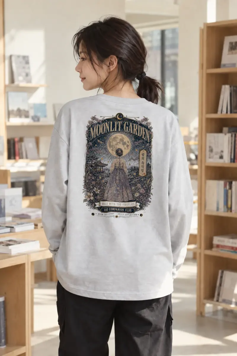 "Moonlit Garden" Unisex Longsleeve T-shirt | Gildan 2400