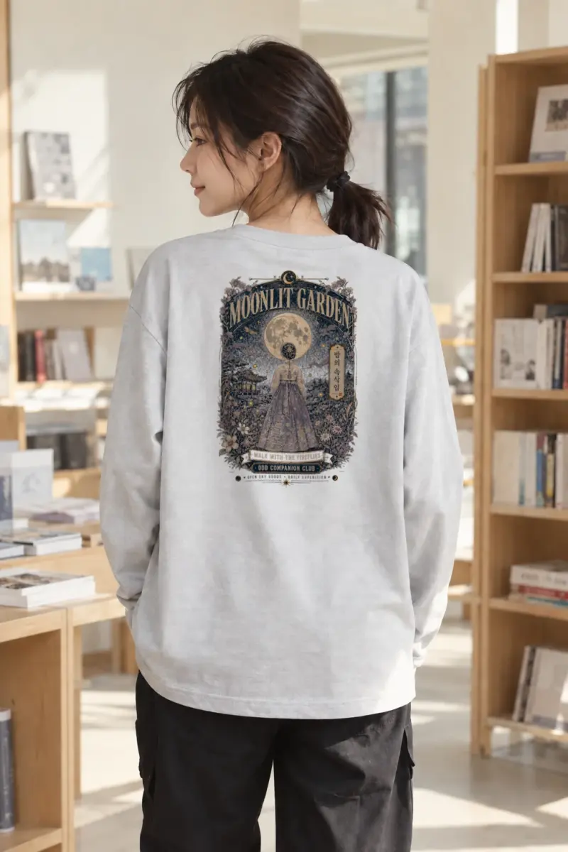 “Moonlit Garden” Unisex Longsleeve T-shirt | Gildan 2400