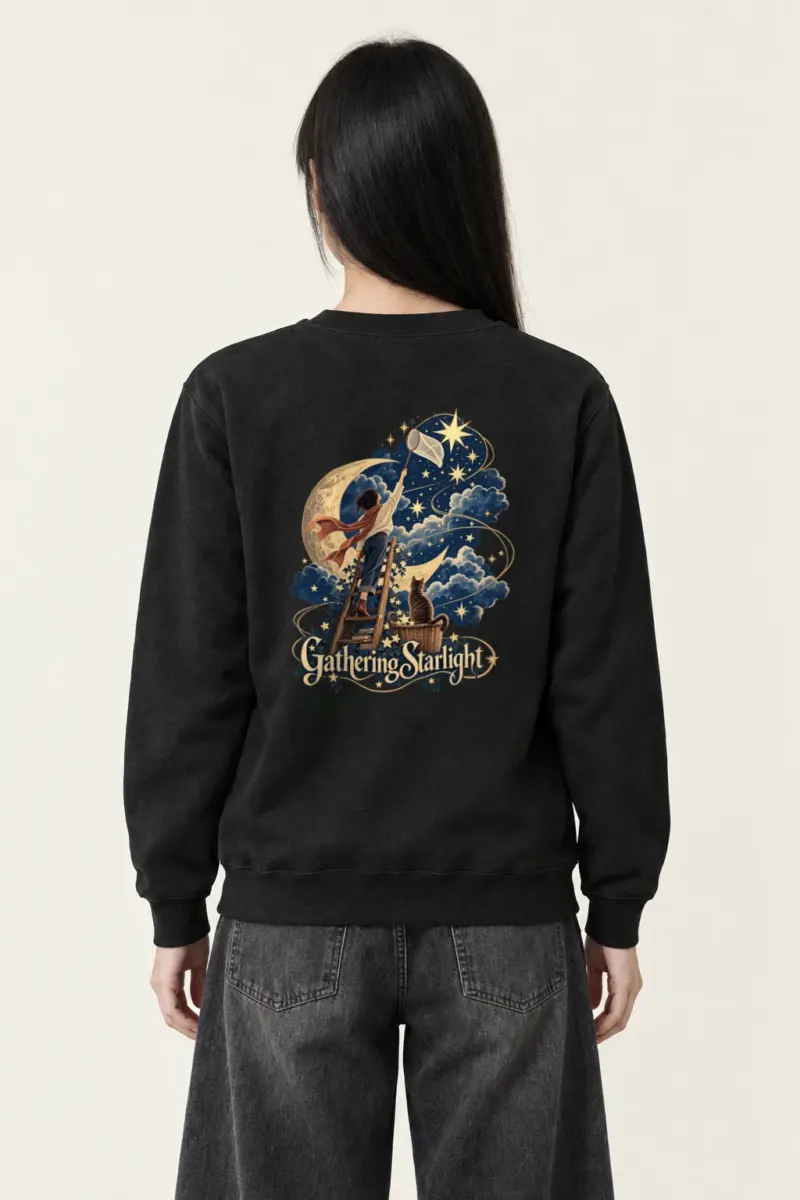 "Moonlit Ladder" Heavy Blend Unisex Crewneck Sweatshirt
