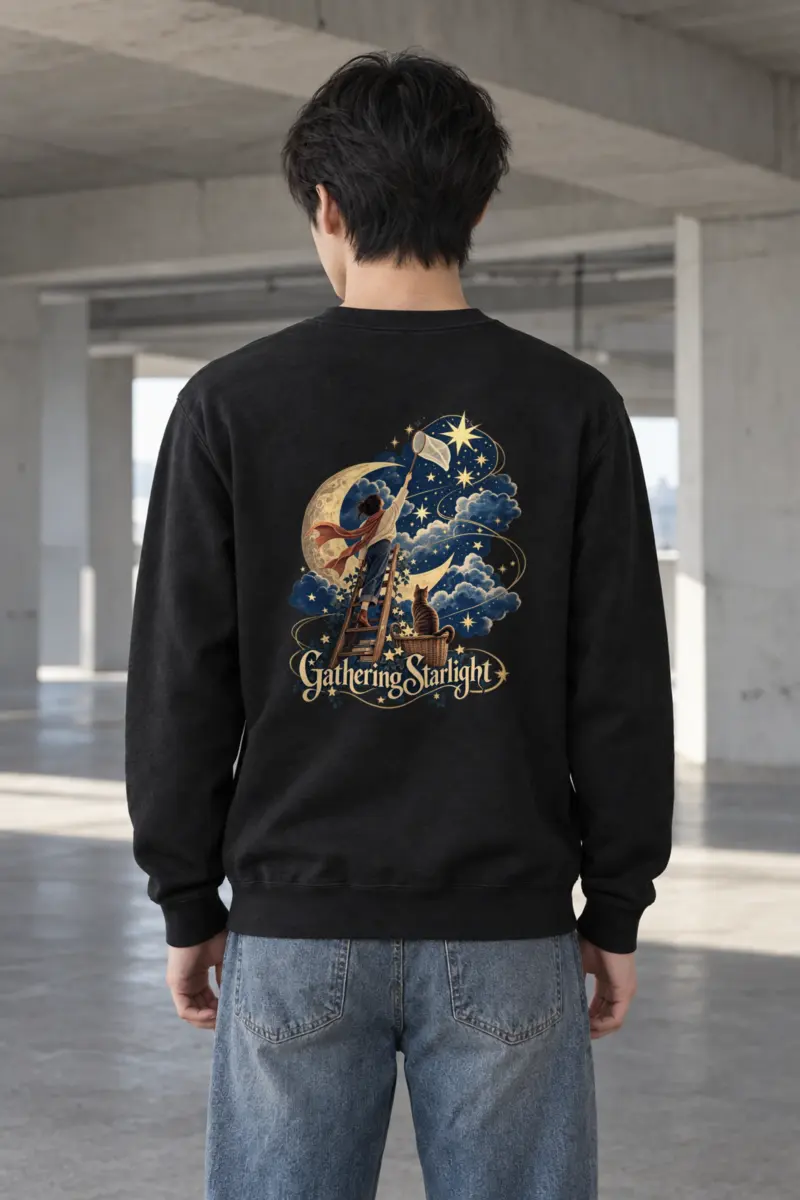 "Moonlit Ladder" Heavy Blend Unisex Crewneck Sweatshirt