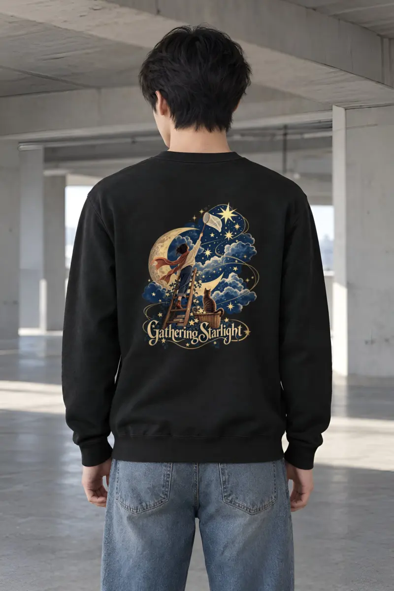 "Moonlit Ladder" Heavy Blend Unisex Crewneck Sweatshirt