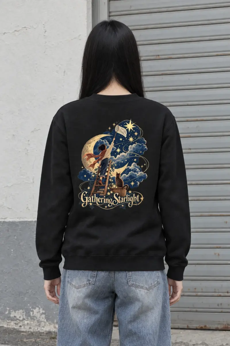"Moonlit Ladder" Heavy Blend Unisex Crewneck Sweatshirt