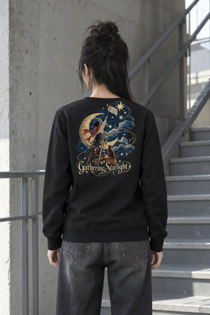 "Moonlit Ladder" Heavy Blend Unisex Crewneck Sweatshirt