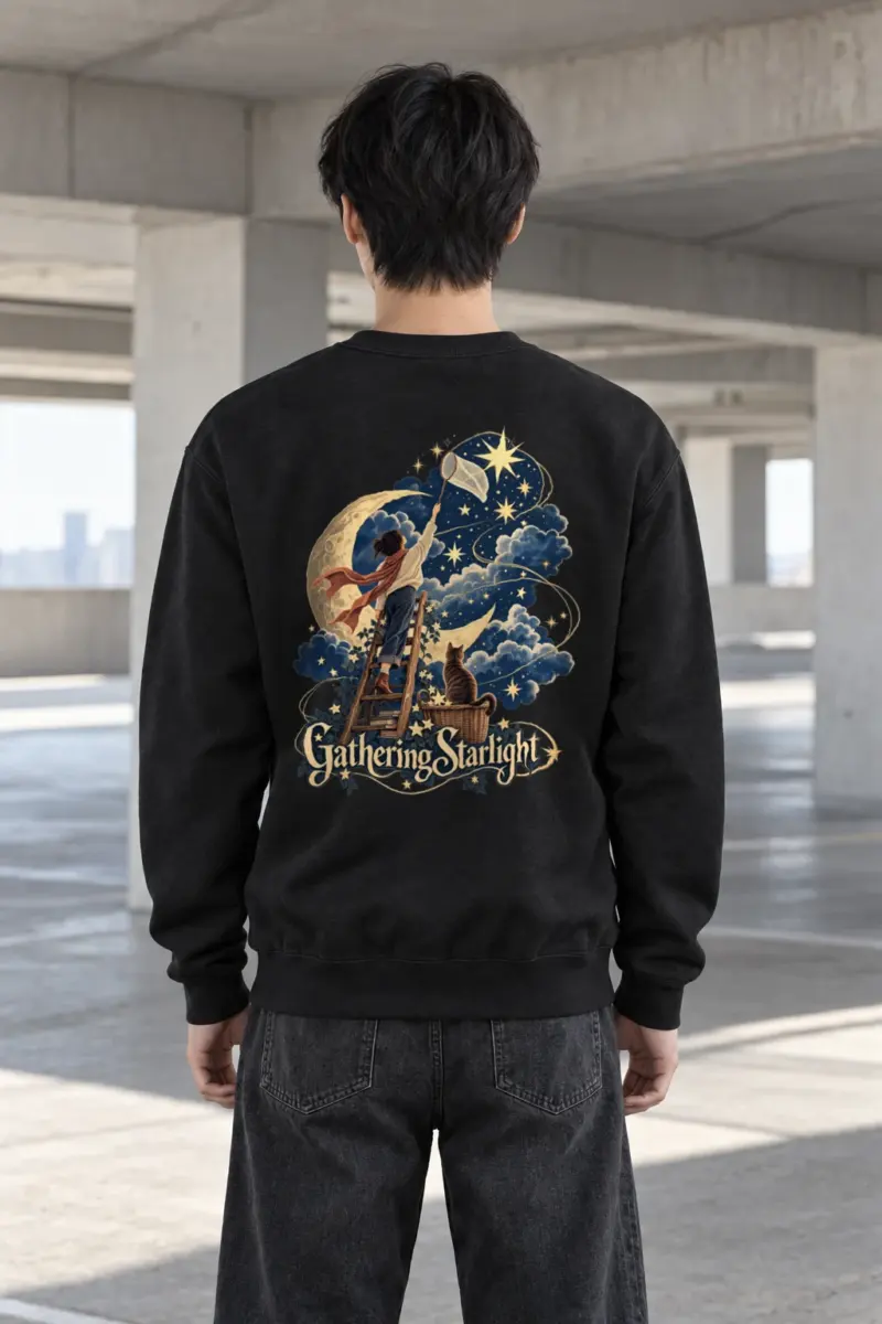 "Moonlit Ladder" Heavy Blend Unisex Crewneck Sweatshirt | Gildan 18000