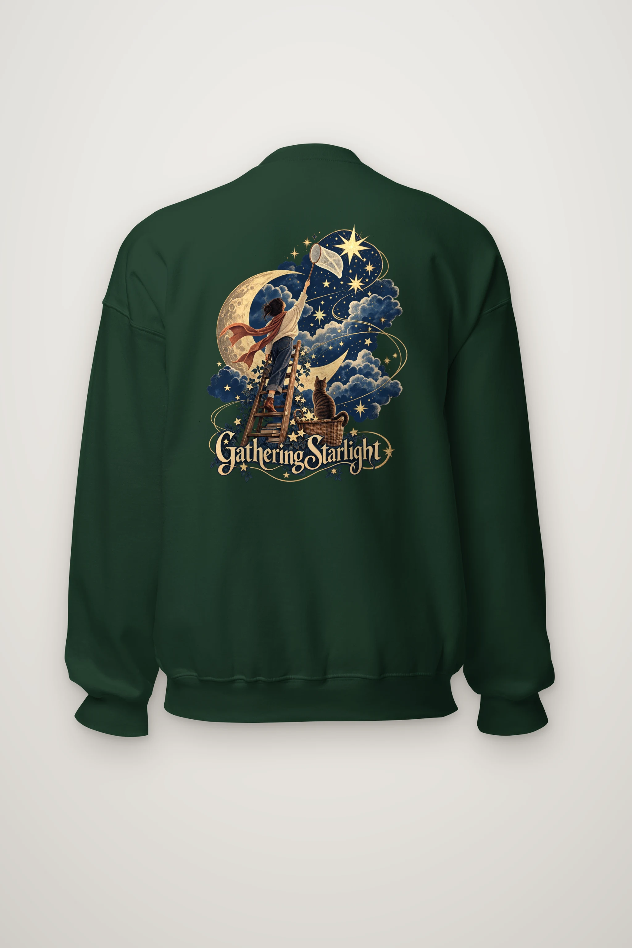 "Moonlit Ladder" Heavy Blend Unisex Crewneck Sweatshirt