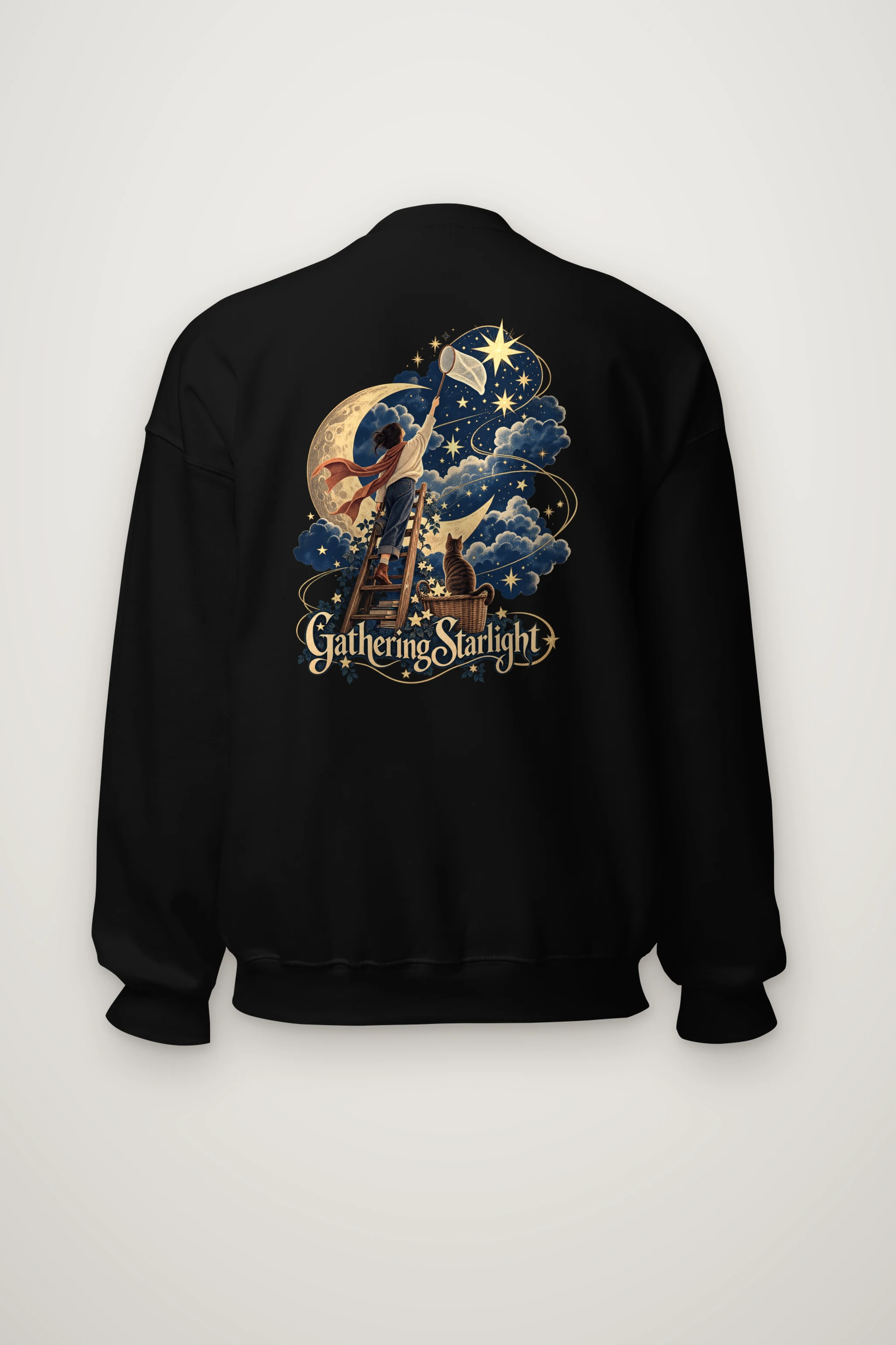 "Moonlit Ladder" Heavy Blend Unisex Crewneck Sweatshirt