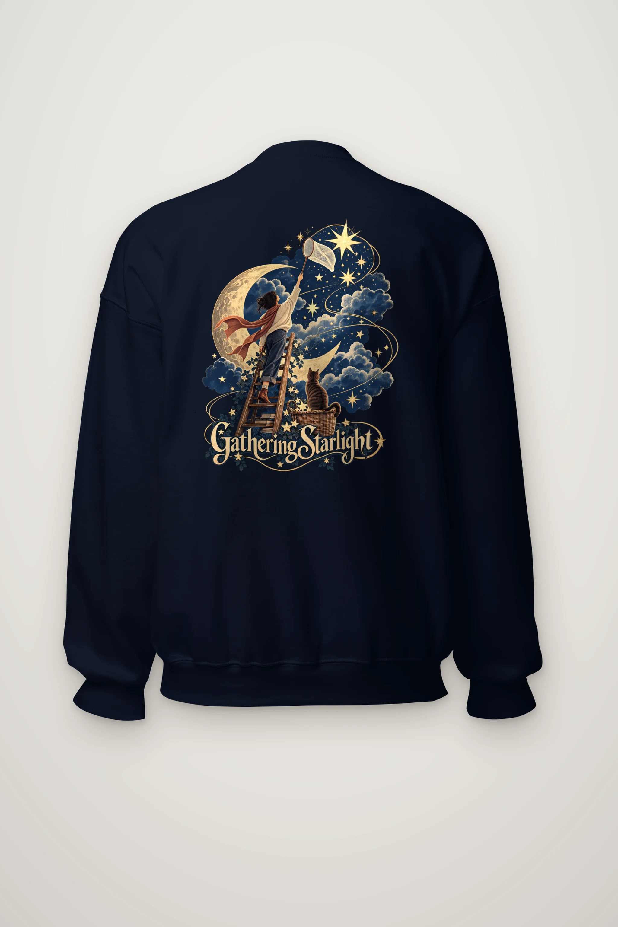 "Moonlit Ladder" Heavy Blend Unisex Crewneck Sweatshirt