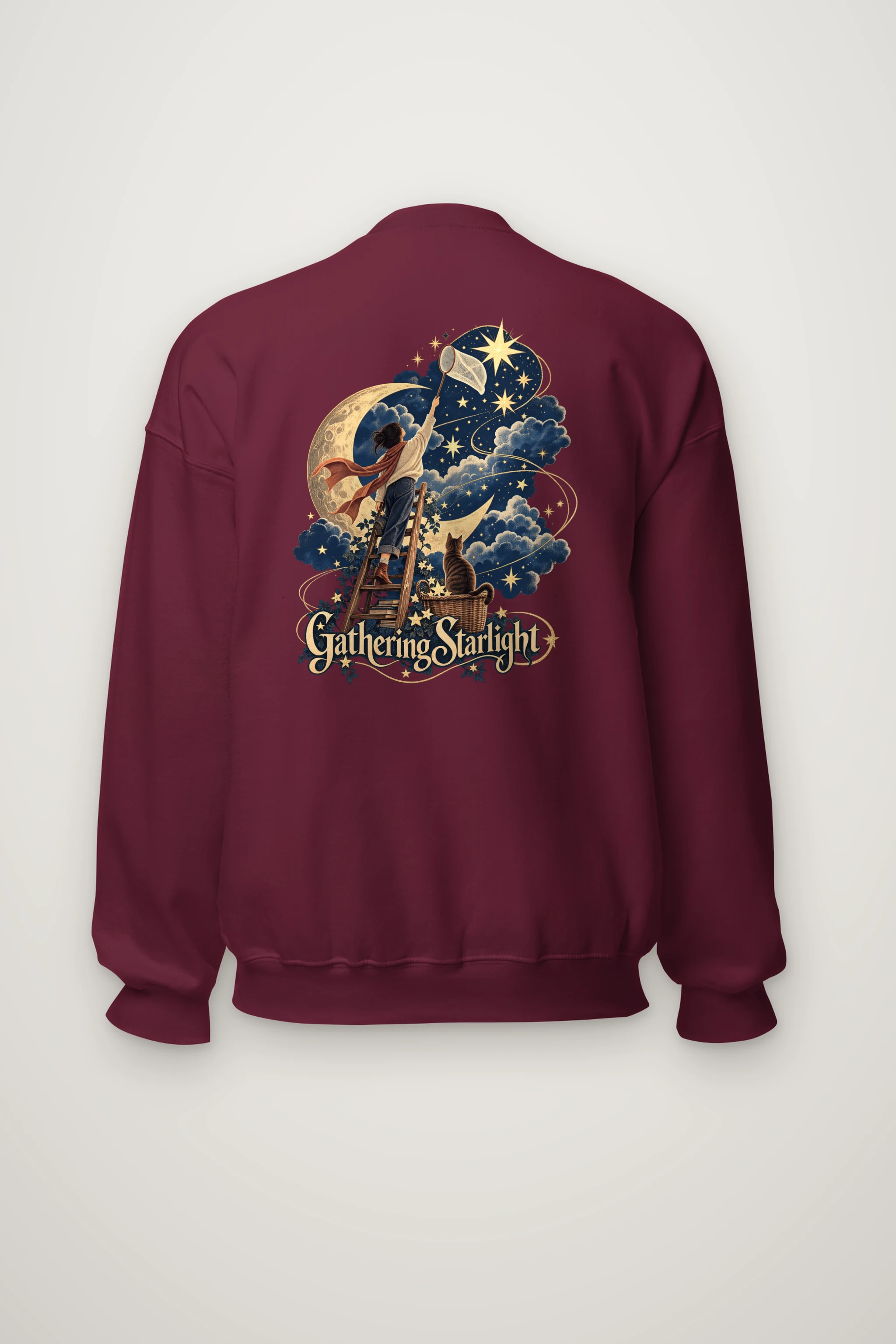 "Moonlit Ladder" Heavy Blend Unisex Crewneck Sweatshirt