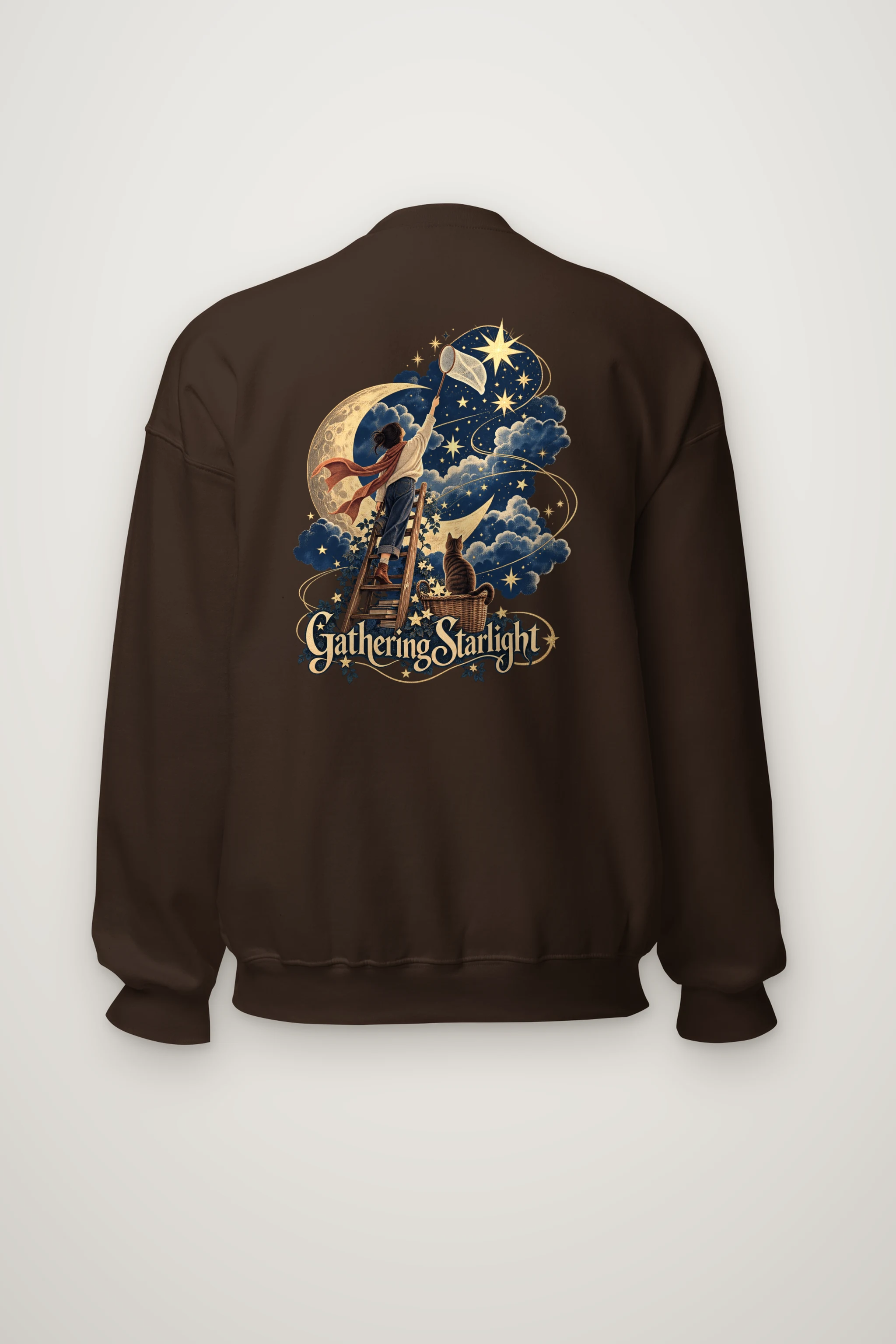 "Moonlit Ladder" Heavy Blend Unisex Crewneck Sweatshirt