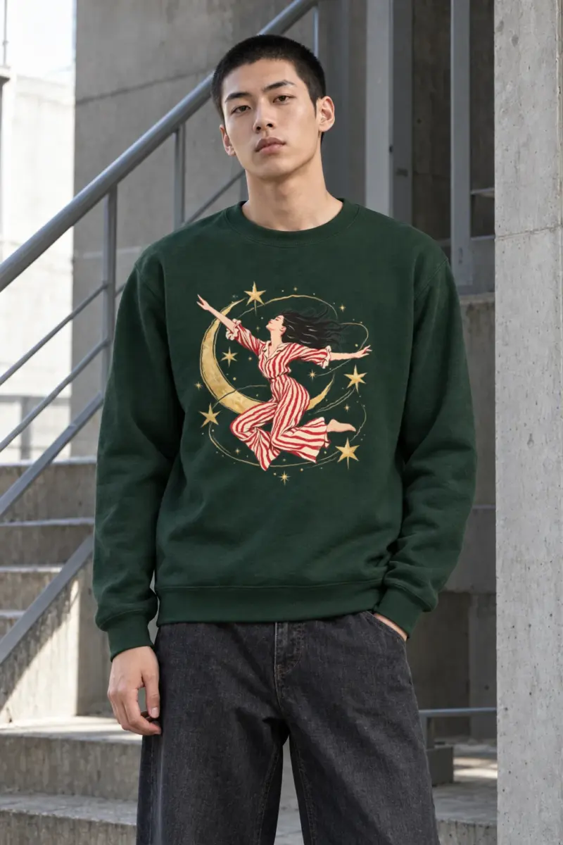 "Moonlit Leap" Heavy Blend Unisex Crewneck Sweatshirt