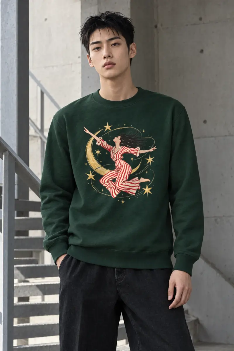"Moonlit Leap" Heavy Blend Unisex Crewneck Sweatshirt
