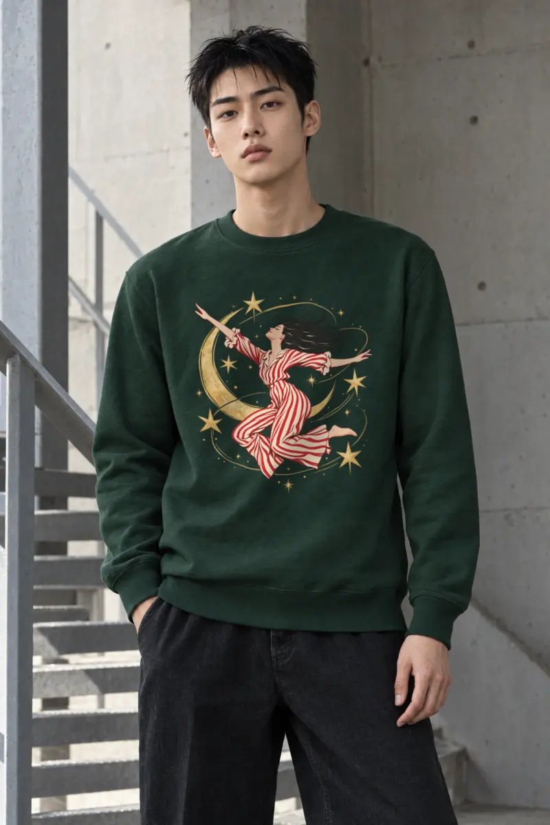 "Moonlit Leap" Heavy Blend Unisex Crewneck Sweatshirt