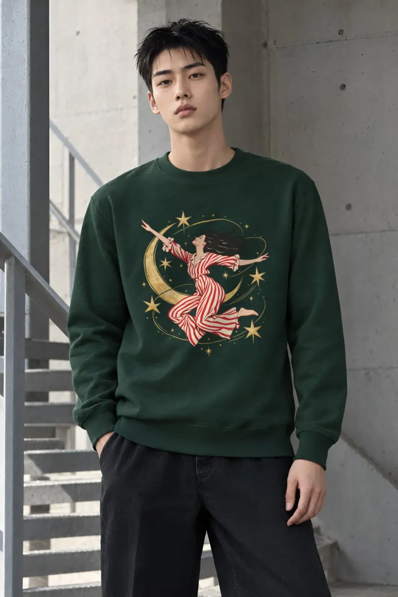 "Moonlit Leap" Heavy Blend Unisex Crewneck Sweatshirt