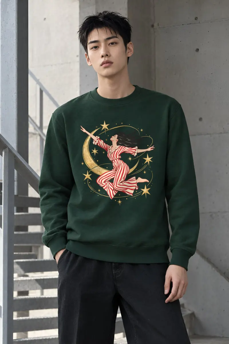 "Moonlit Leap" Heavy Blend Unisex Crewneck Sweatshirt