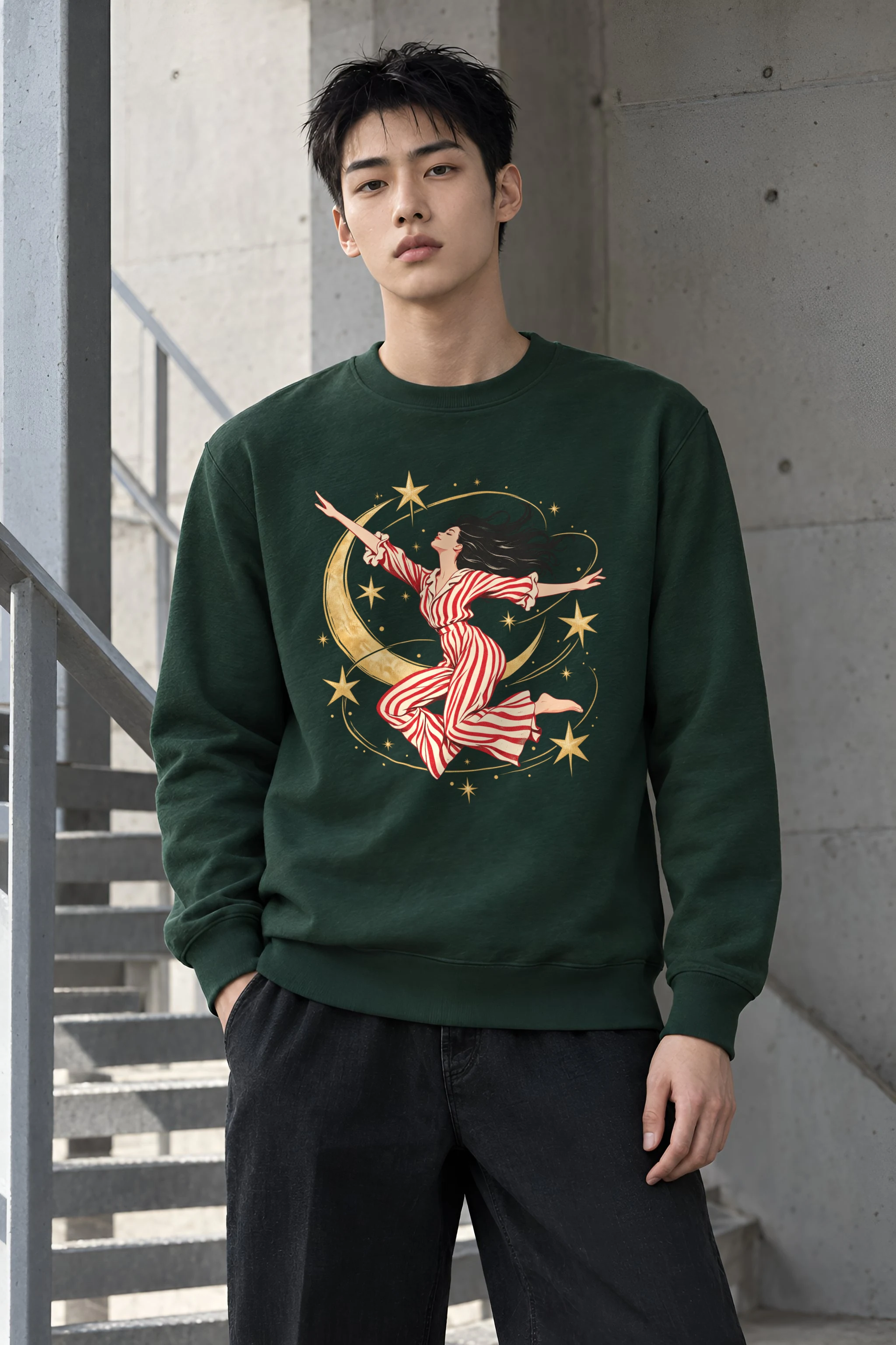"Moonlit Leap" Heavy Blend Unisex Crewneck Sweatshirt
