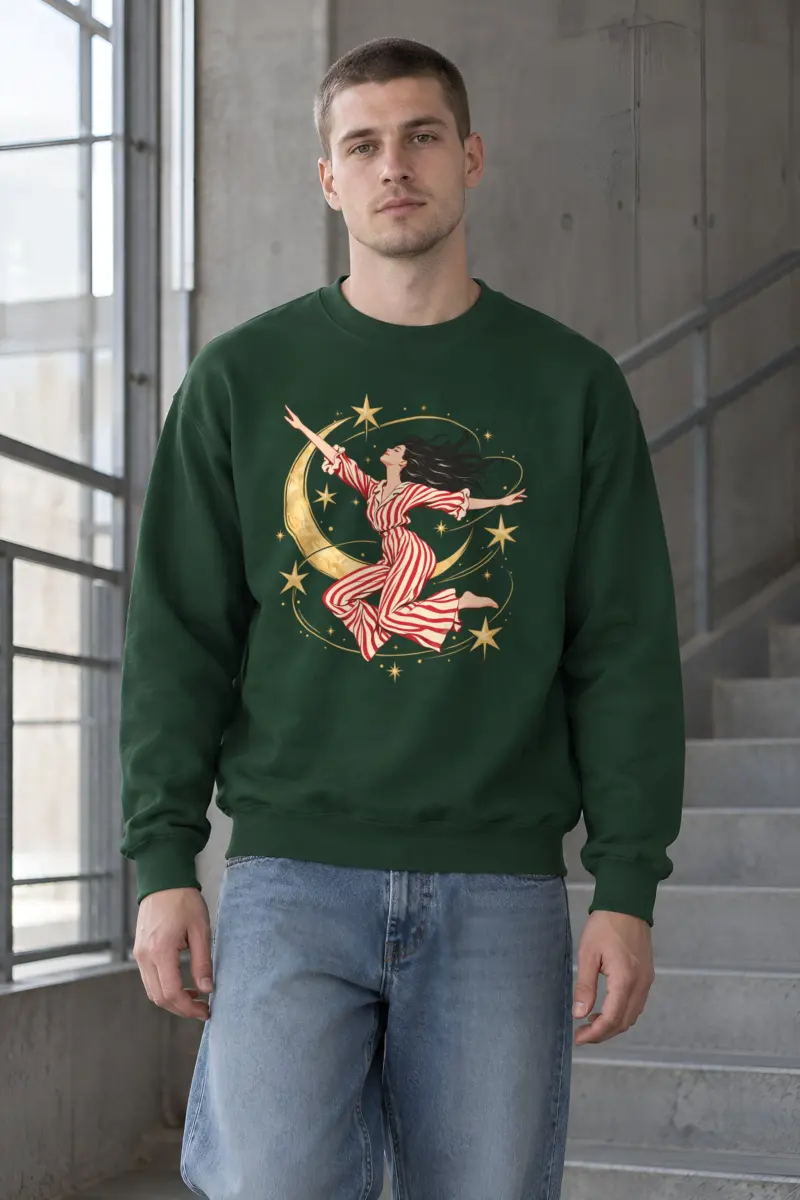 "Moonlit Leap" Heavy Blend Unisex Crewneck Sweatshirt