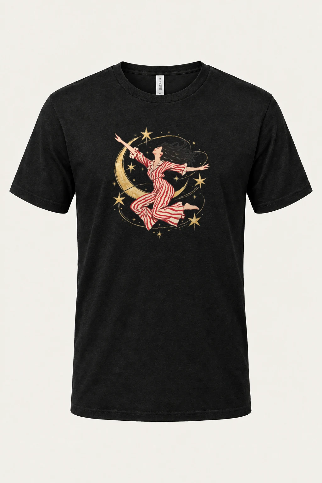 "Moonlit Leap" Heavyweight Unisex Crewneck T-shirt | Gildan 5000