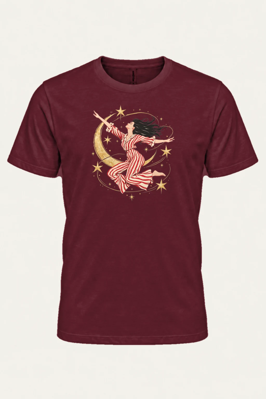 "Moonlit Leap" Heavyweight Unisex Crewneck T-shirt | Gildan 5000