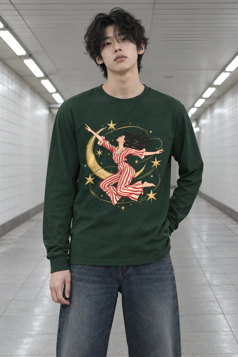 "Moonlit Leap" Unisex Longsleeve T-shirt
