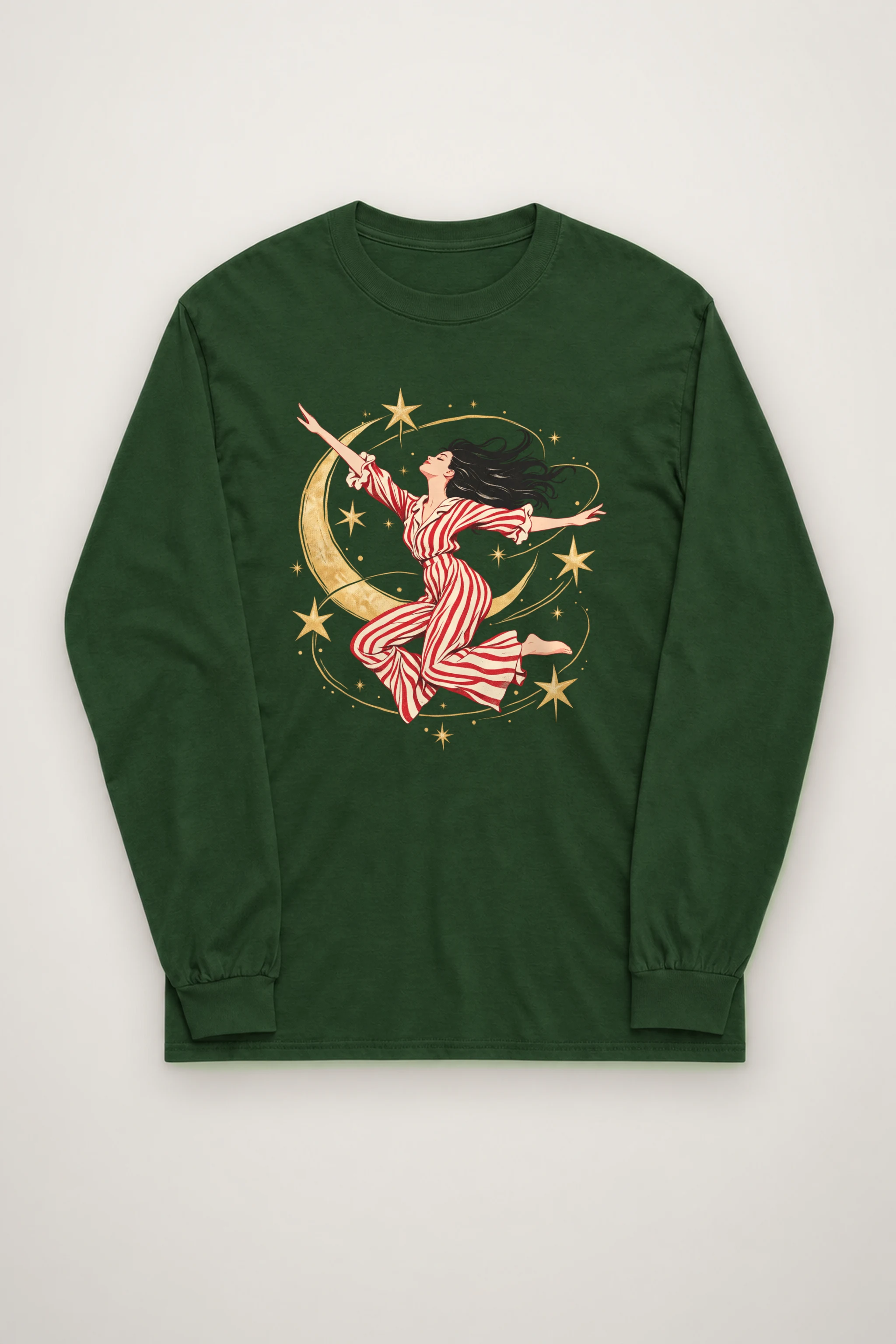"Moonlit Leap" Unisex Longsleeve T-shirt